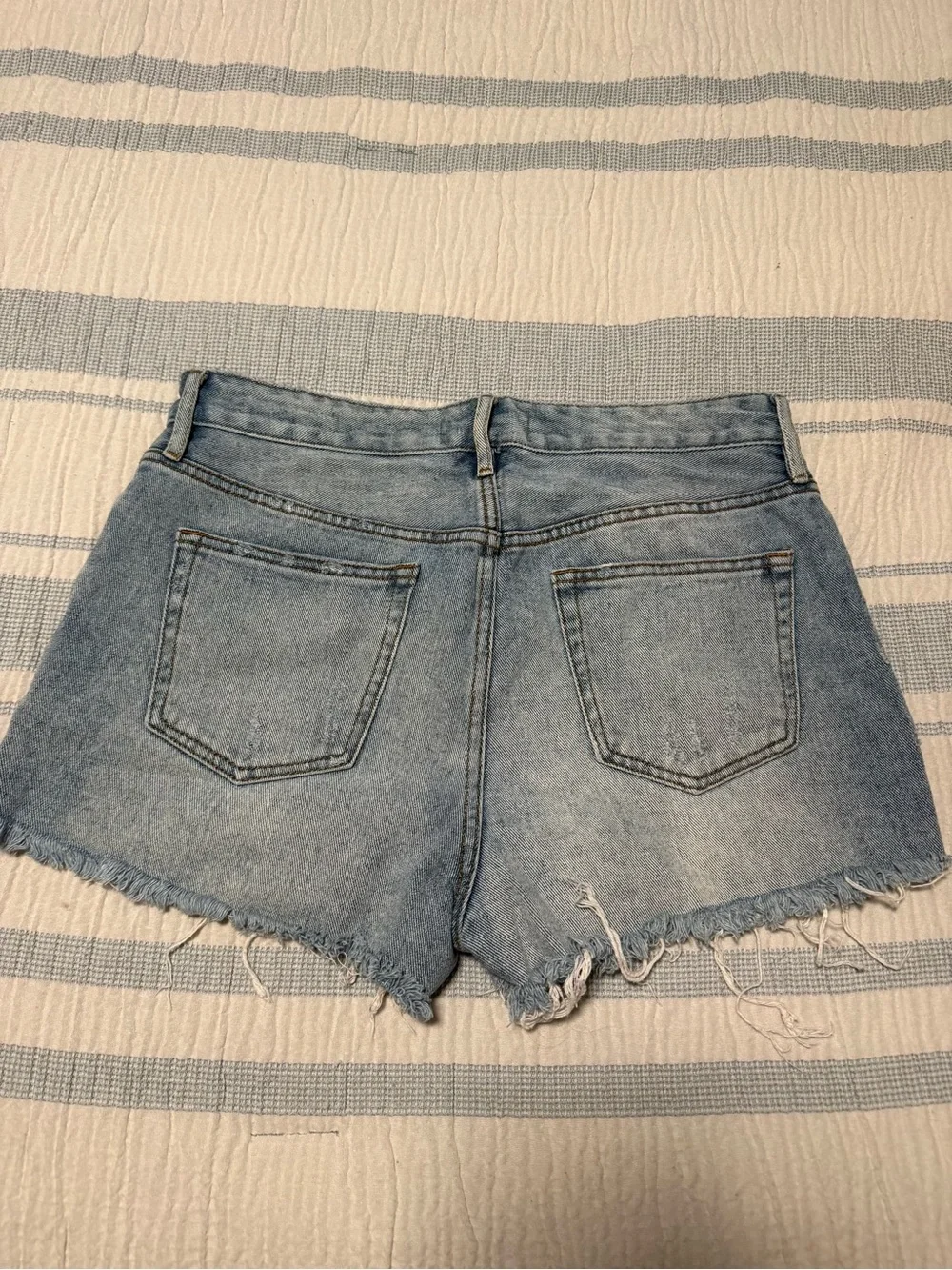 Pacsun Light Blue Distressed Denim Shorts